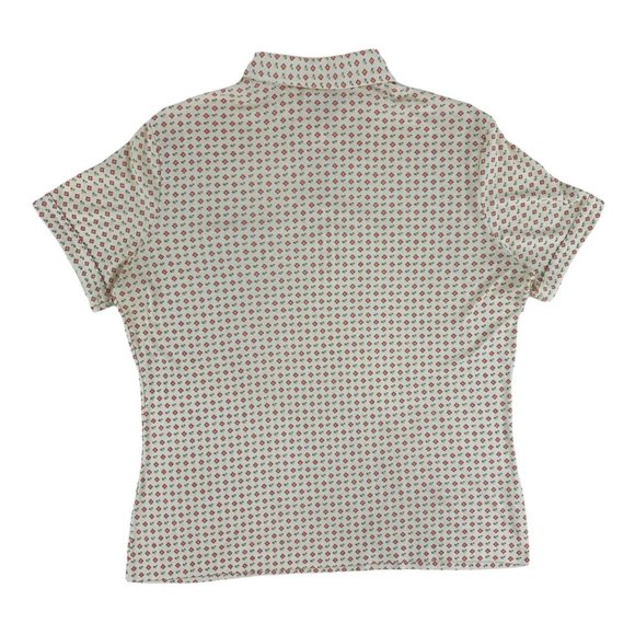 Vintage 70s Polo Shirt Women's Extra Large Sears S Logo Print Top - Picture 8 of 10